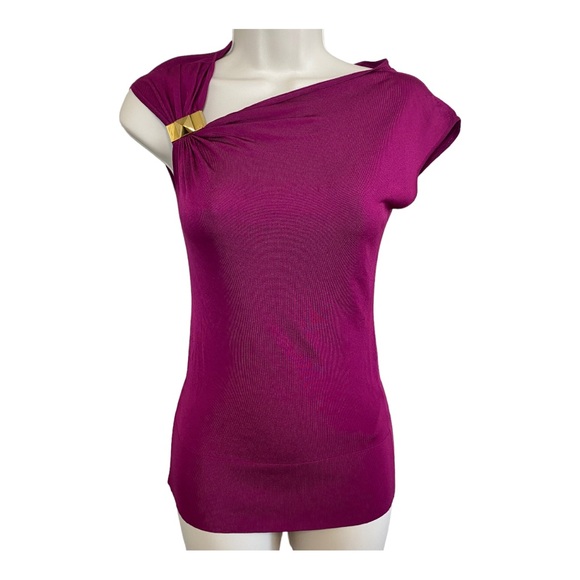 Gucci Tops - Gucci - Deep Plum Short Sleeve Top - Size Small